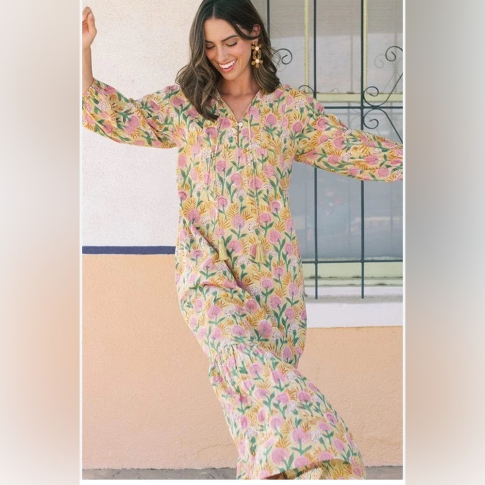 Sunshine Tienda Marigold Copa Dress EUC